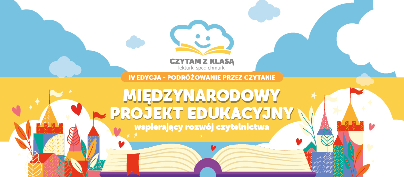 Logo projektu edukacyjnego "Podróżowanie przez czytanie".